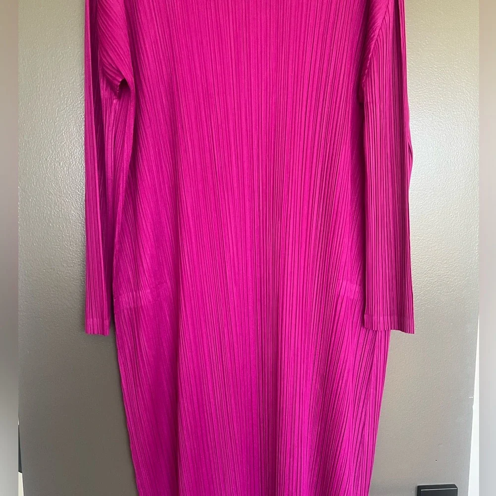 Pleats Please Issey Miyake Forward 2 Dress Magenta - Picture 3 of 6